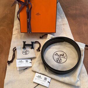 Men's Hermes Belt with H Buckle